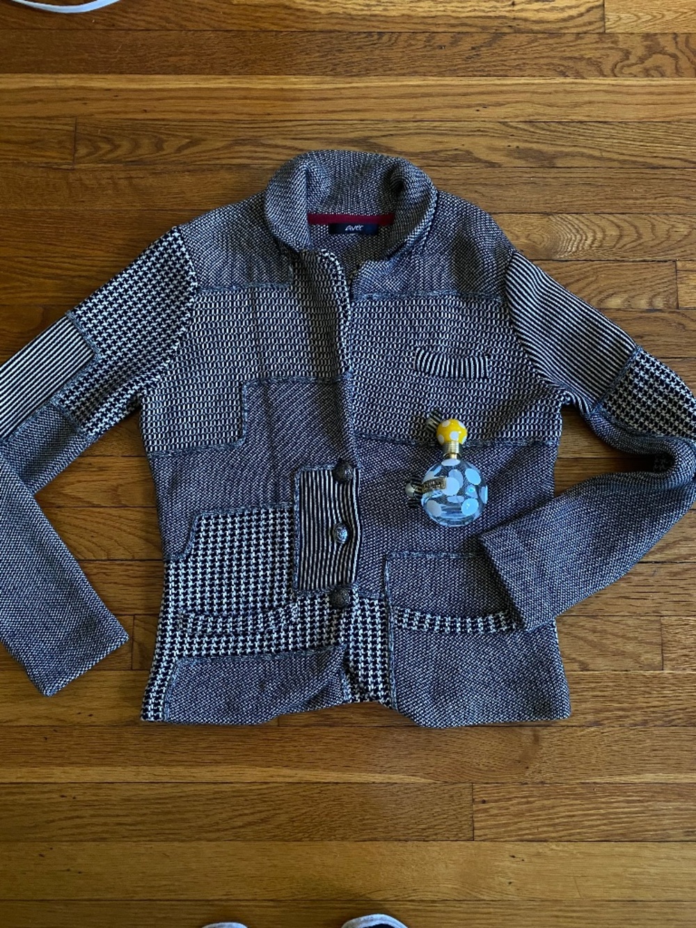 Avec Cotton jacket blazer houndstooth